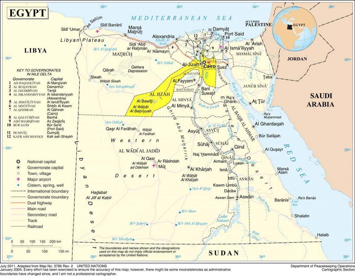 Карта Вялікага Каіра