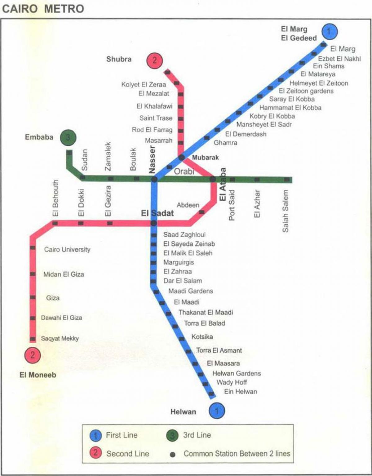карта метро Каіра 