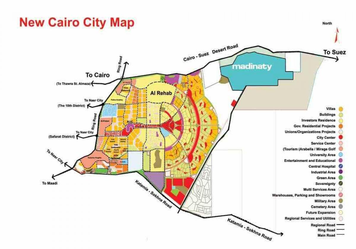 Карта новага горада Каір 